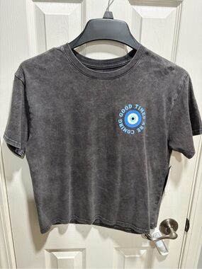 Good Times Graphic Tee - Black with Blue Logo